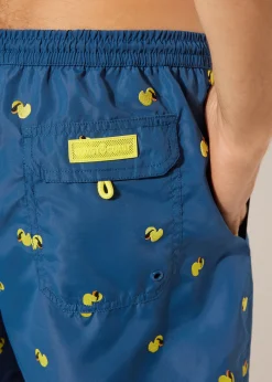 Bade-Boxershorts mit Muster für Herren Formentera