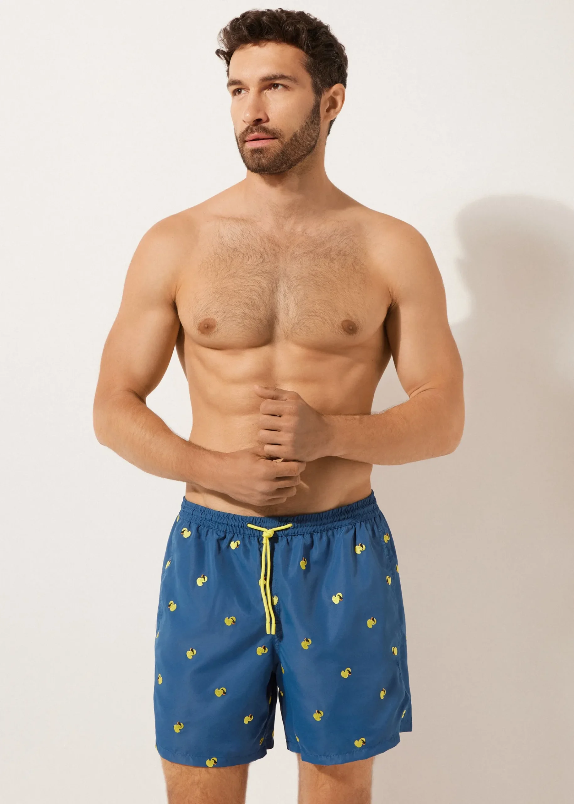 Bade-Boxershorts mit Muster für Herren Formentera