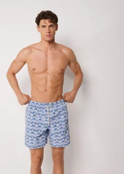 Bade-Boxershorts mit Muster für Herren Formentera