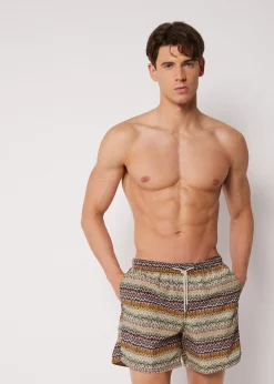 Bade-Boxershorts mit Muster für Herren Formentera