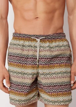 Bade-Boxershorts mit Muster für Herren Formentera