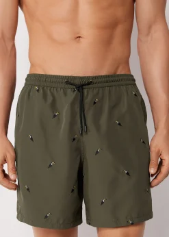 Bade-Boxershorts mit Muster für Herren Formentera
