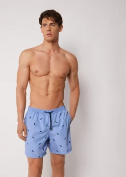 Bade-Boxershorts mit Muster für Herren Formentera