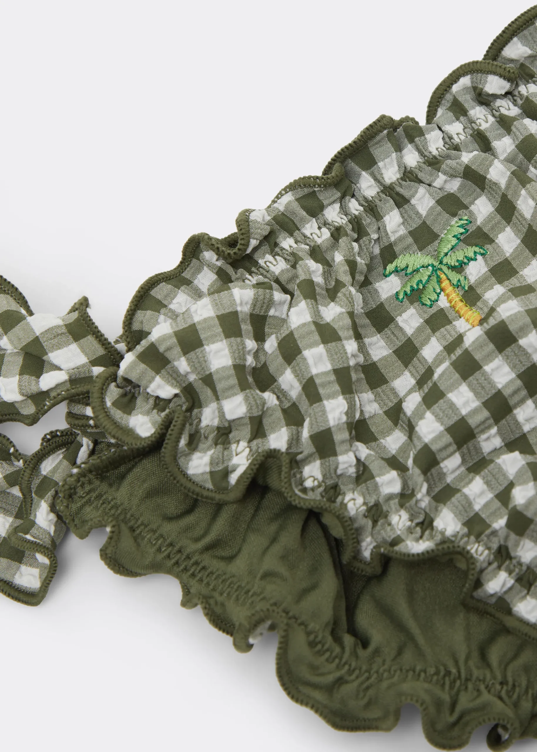 Badehose für Mädchen Green Vichy