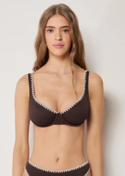 Balconette-Bikinioberteil Bicolor Embroidery