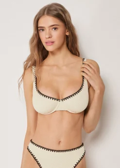 Balconette-Bikinioberteil Bicolor Embroidery