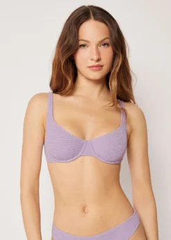 Balconette-Bikinioberteil Crinkle Waves