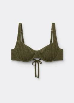 Balconette-Bikinioberteil Crinkle Waves