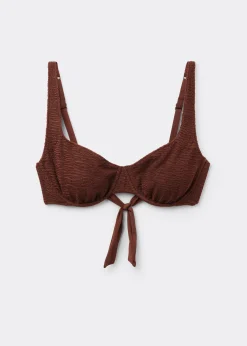 Balconette-Bikinioberteil Crinkle Waves