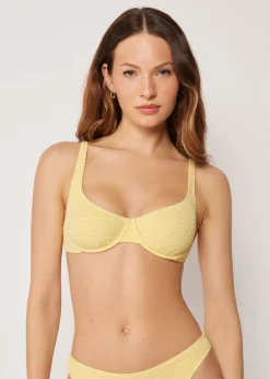 Balconette-Bikinioberteil Crinkle Waves