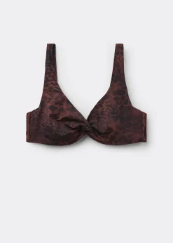 Balconette-Bikinioberteil Dark Animalier