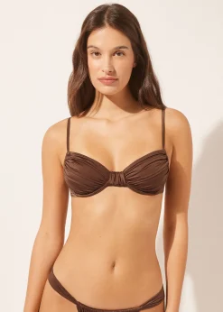 Balconette-Bikinioberteil Shiny Satin