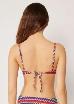 Balconette-Bikinioberteil Vibrant Chevron
