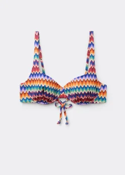 Balconette-Bikinioberteil Vibrant Chevron
