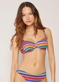 Balconette-Bikinioberteil Vibrant Chevron