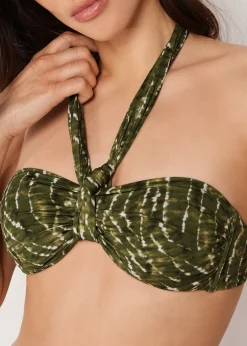 Bandeau-Bikinioberteil Natural Tie-Dye