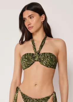 Bandeau-Bikinioberteil Natural Tie-Dye