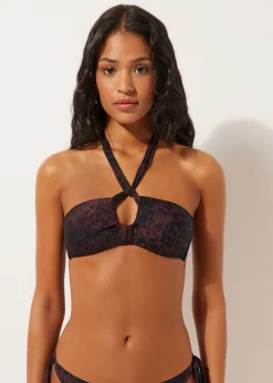 Bandeau-Bikini-Top Dark Animalier