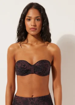 Bandeau Bikini Top Dark Animalier