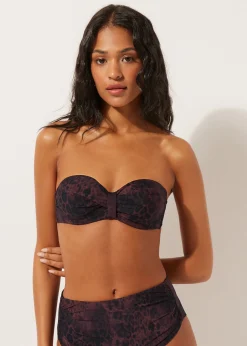 Bandeau Bikini Top Dark Animalier