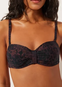 Bandeau Bikini Top Dark Animalier