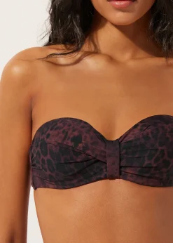 Bandeau Bikini Top Dark Animalier