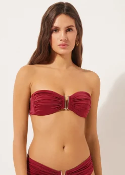 Bandeau-Bikini-Top Shiny Satin