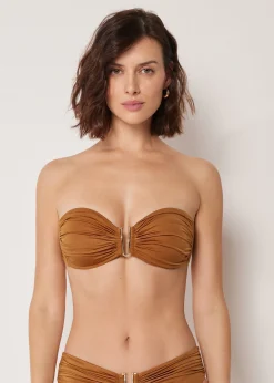 Bandeau-Bikini-Top Shiny Satin