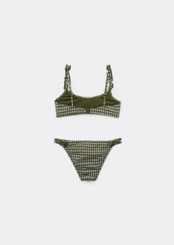 Bikini für Mädchen Green Vichy