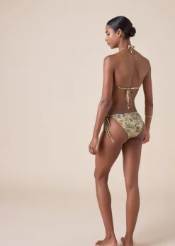 Bikinihose mit Bindebändchen Tropical Foliage
