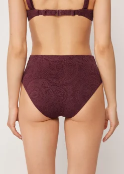 Bikinihose mit hohem Bund Precious Jacquard