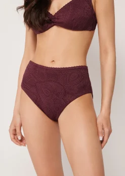 Bikinihose mit hohem Bund Precious Jacquard