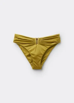 Bikinihose mit hohem Bund Shiny Satin