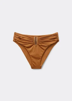 Bikinihose mit hohem Bund Shiny Satin