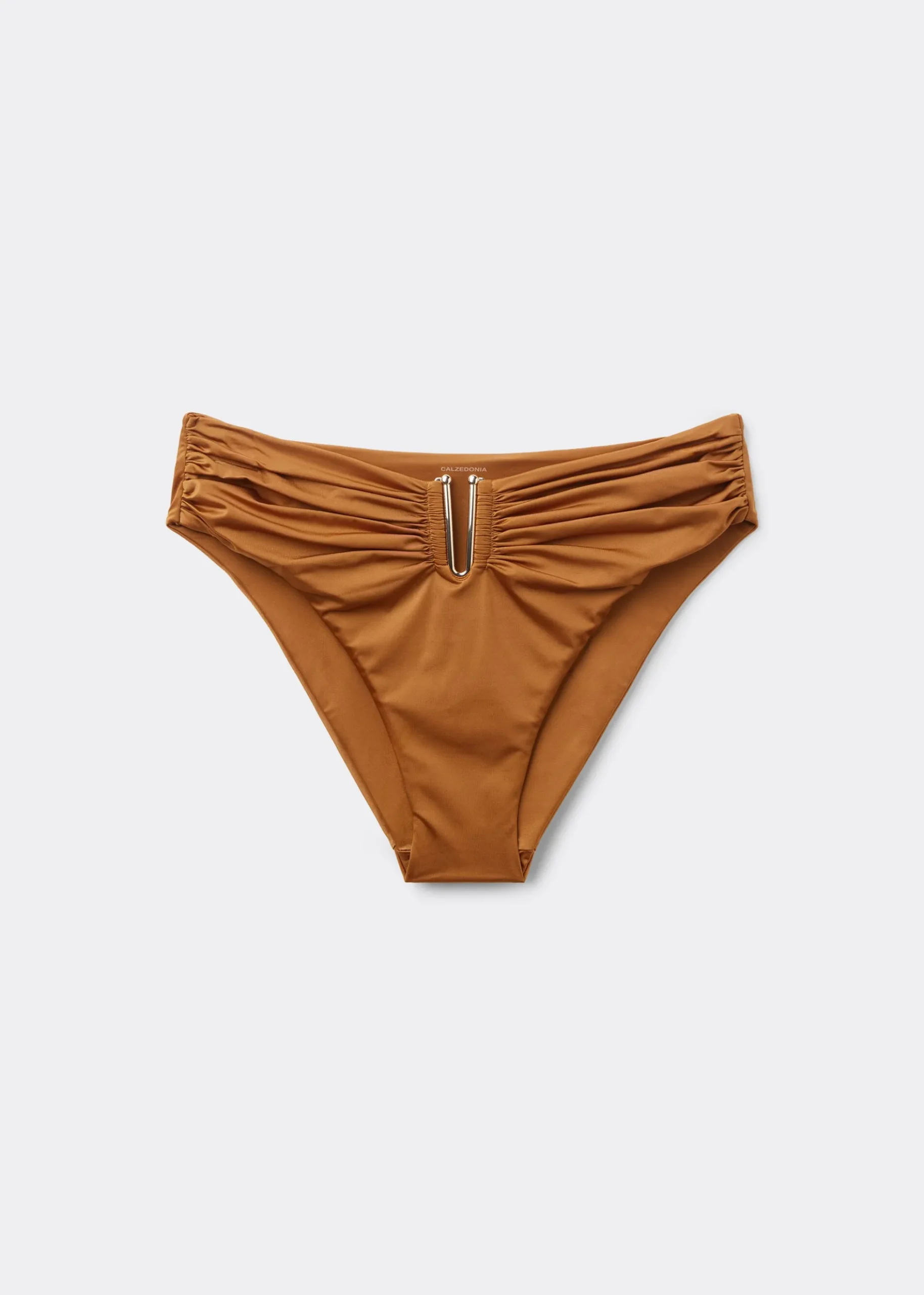 Bikinihose mit hohem Bund Shiny Satin
