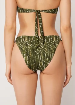 Bikinihose mit Schleifen Natural Tie-Dye