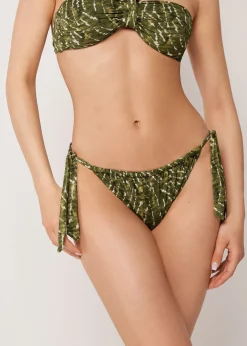 Bikinihose mit Schleifen Natural Tie-Dye