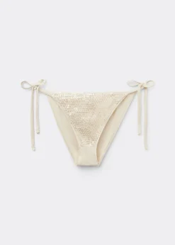Bikinihose mit schmalen Bändchen Sequin Net