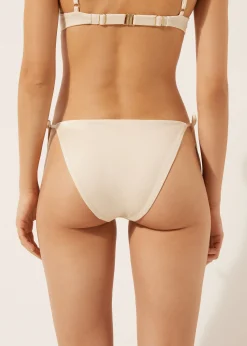 Bikinihose mit schmalen Bändchen Shiny Satin