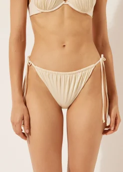Bikinihose mit schmalen Bändchen Shiny Satin
