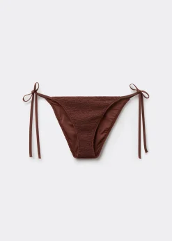 Bikinihose mit schmalen Bändchen Crinkle Waves