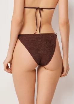 Bikinihose mit schmalen Bändchen Crinkle Waves