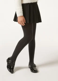 Blickdichte Strumpfhose 70 Denier mit Glitzer für Mädchen