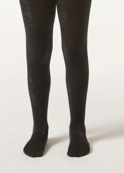 Blickdichte Strumpfhose 70 Denier mit Glitzer für Mädchen