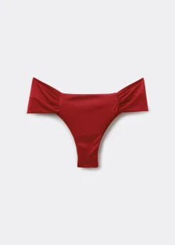Brazilian-Bikinihose mit Drapierung Shiny Satin