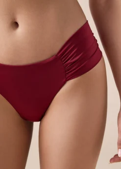 Brazilian-Bikinihose mit Drapierung Shiny Satin