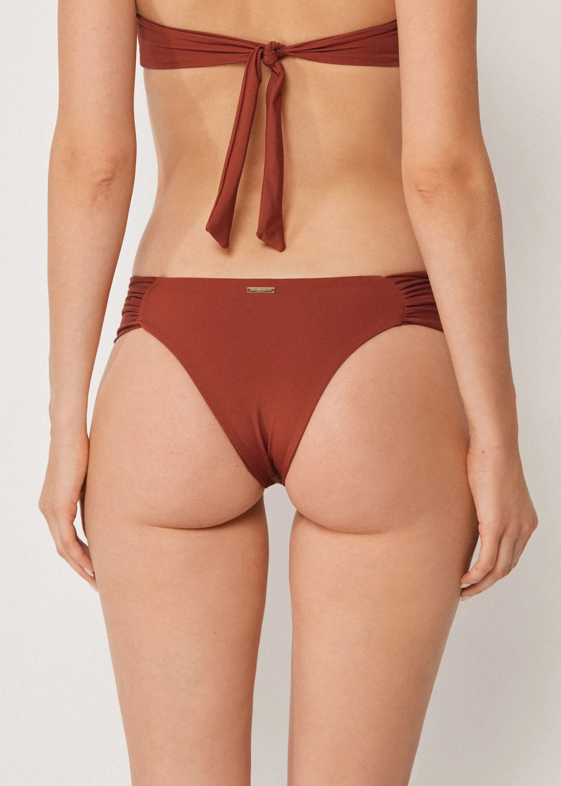 Brazilian-Bikinihose mit Drapierung Premium Fit