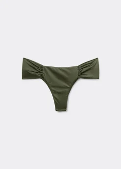 Brazilian-Bikinihose mit Drapierung Shiny Satin