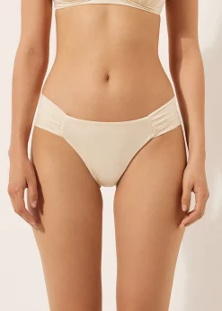 Brazilian-Bikinihose mit Drapierung Shiny Satin