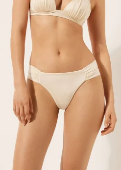 Brazilian-Bikinihose mit Drapierung Shiny Satin